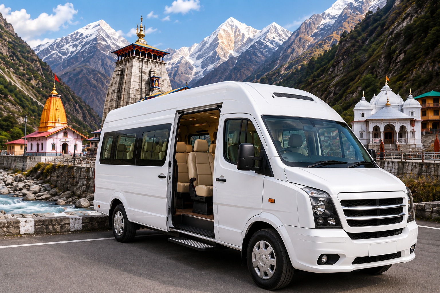 Delhi Tempo Traveller Rental for Char Dham Yatra with family and pilgrims