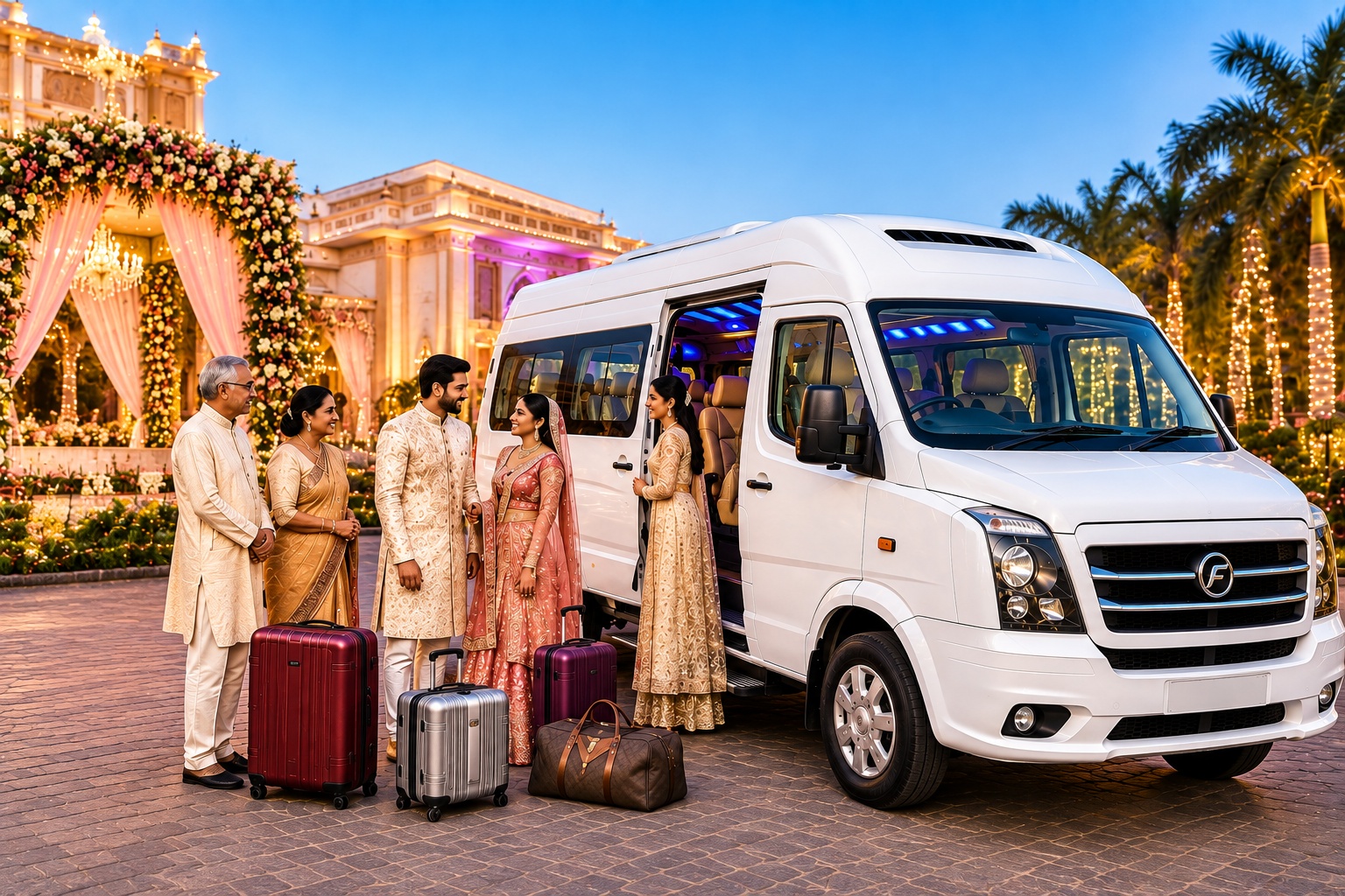Tempo Traveller Hire Delhi for wedding guests and event transportation