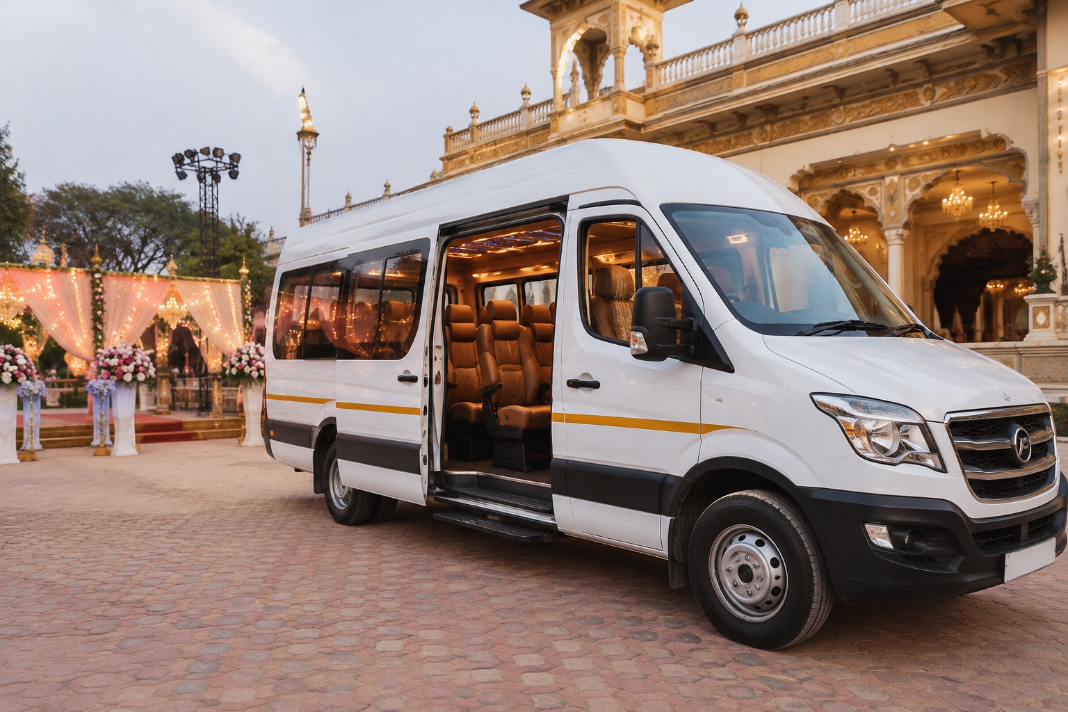 Tempo Traveller Rental Delhi for wedding groups and guest transportation