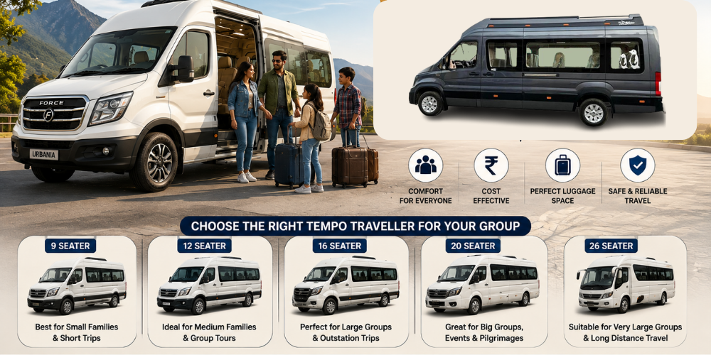 Tempo Traveller Rental in Delhi for Family Trips and Group Tours