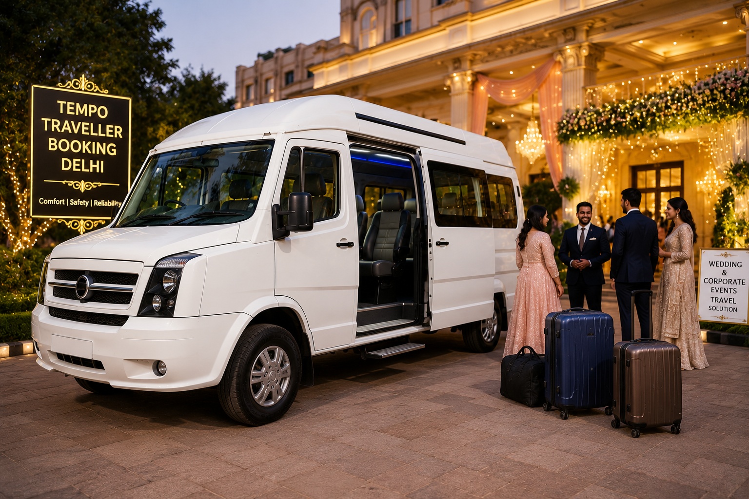 Tempo Traveller Booking Delhi for Wedding and Corporate Events