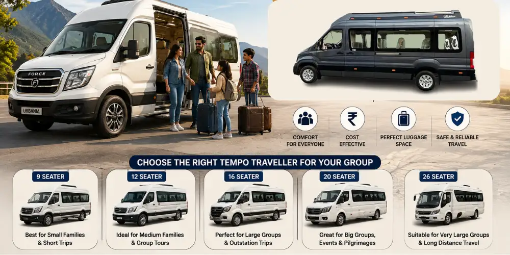 Tempo Traveller Rental in Delhi for Family Trips and Group Tours