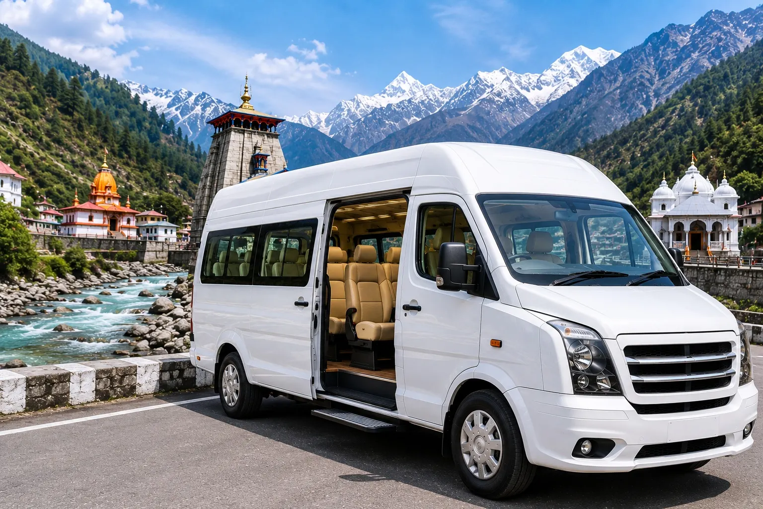 Tempo Traveller Hire Delhi for Char Dham Yatra group travel
