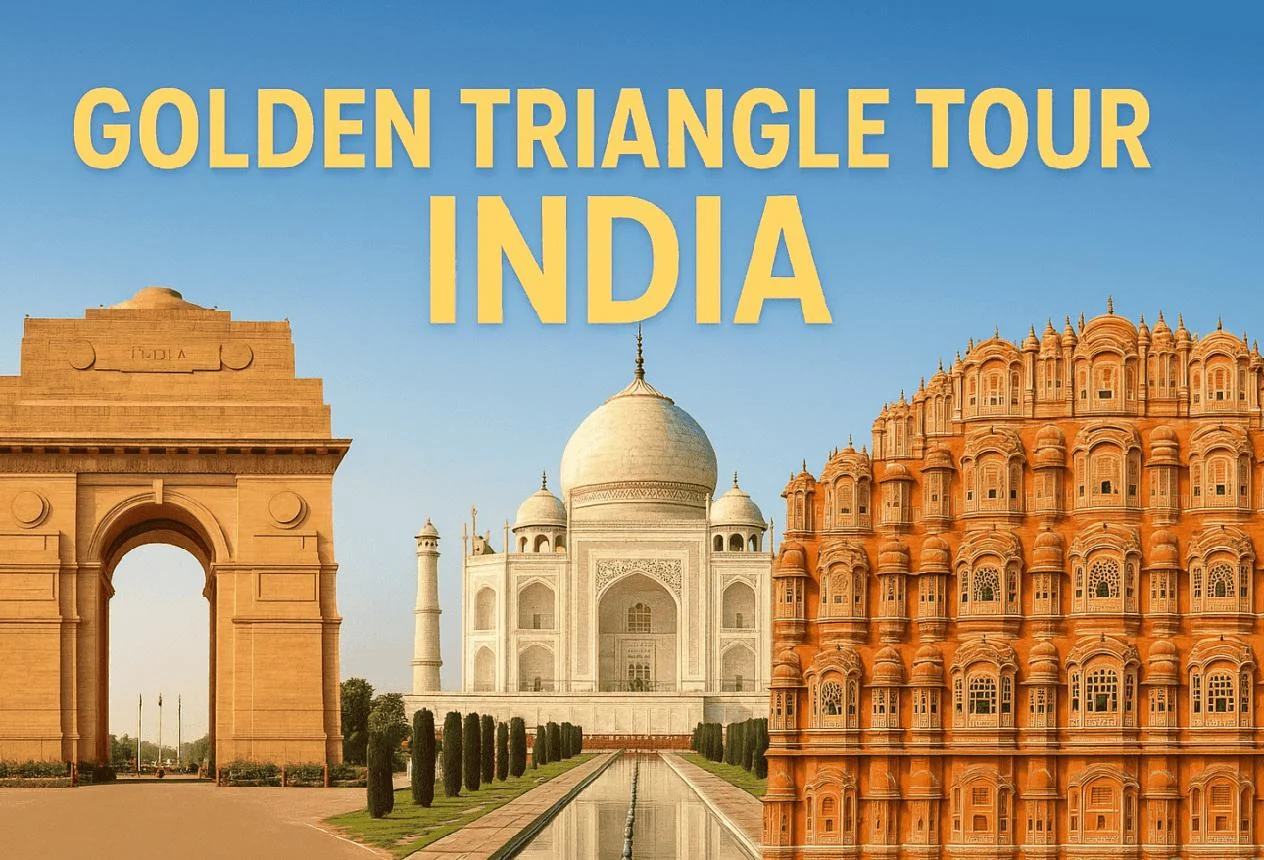 Travelers enjoying a Golden Triangle holiday across Delhi Agra and Jaipur