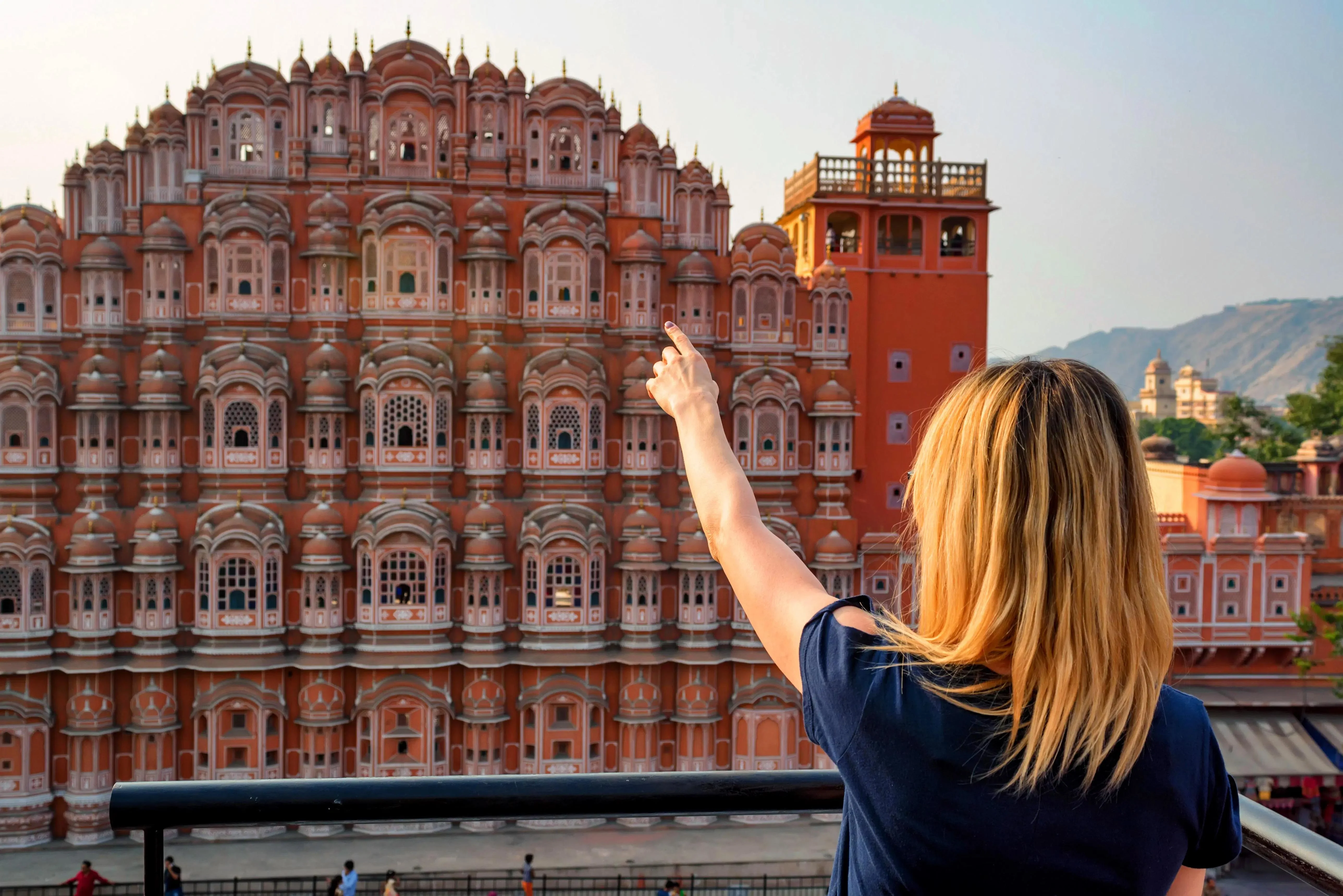Travelers exploring Delhi Agra and Jaipur during a three-day Golden Triangle journey