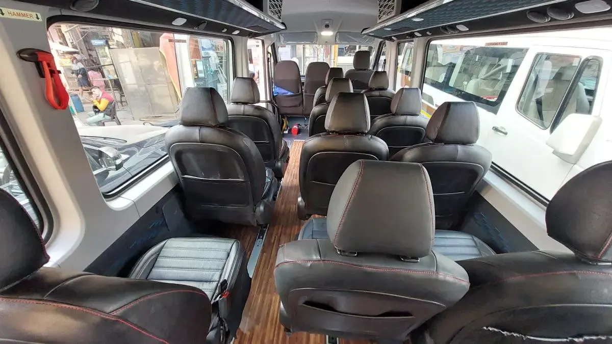 Force Urbania vehicle providing comfortable seating for long-distance group travel