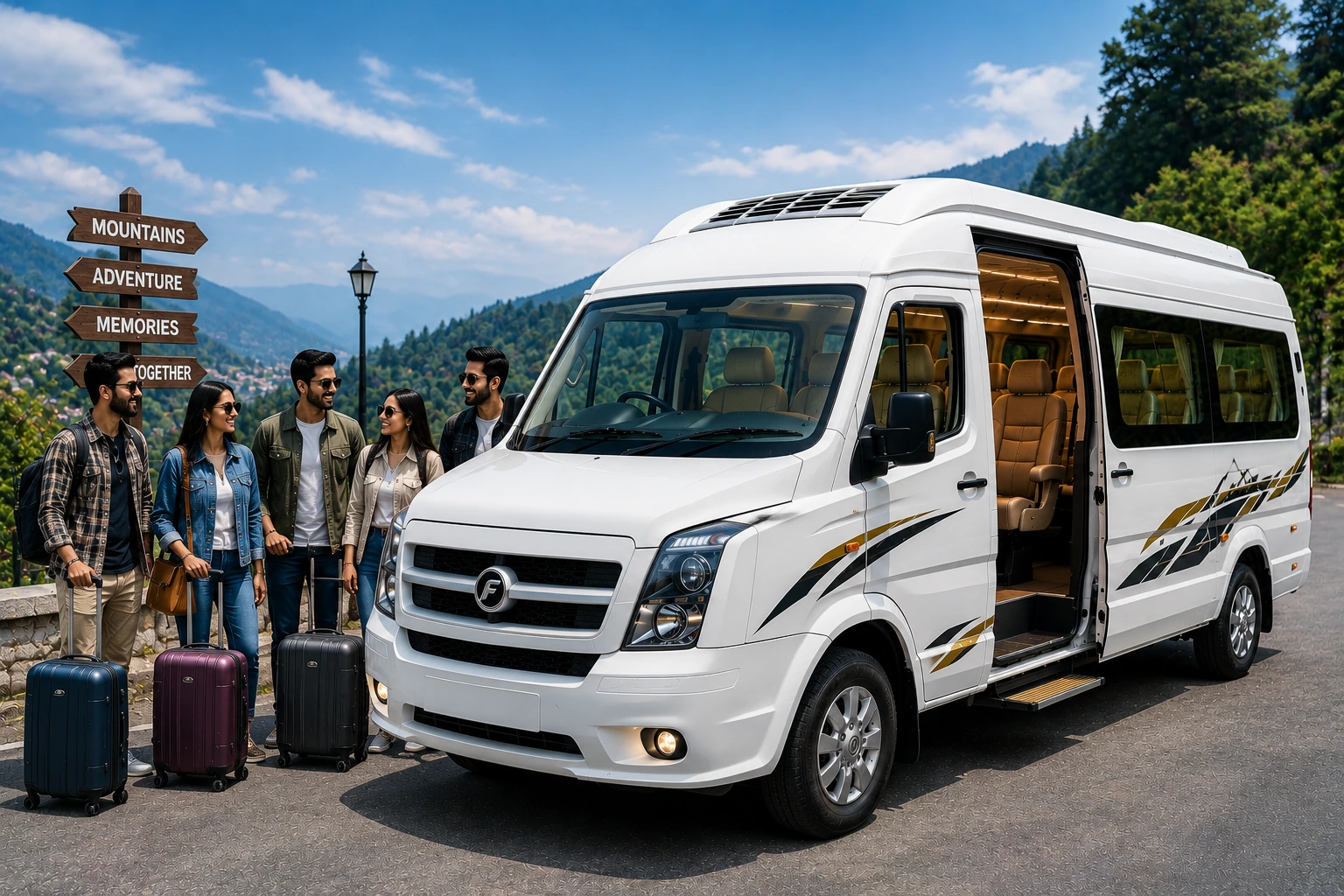 Affordable luxury Tempo Traveller rental in Delhi for group travel