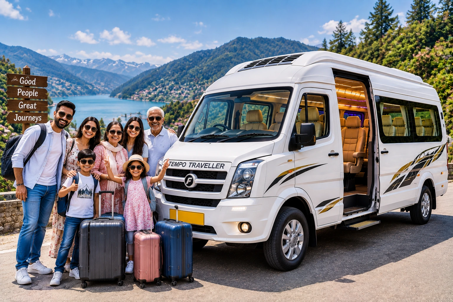 Luxury Tempo Traveller hire in Delhi for family vacations
