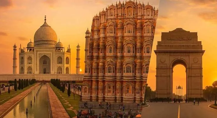 Golden Triangle Tour Package with Udaipur - Delhi Agra Jaipur Udaipur itinerary map